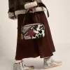 Damenslipper mit laminiertem Obermaterial aus Leder und silbernem Glitzer