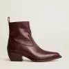 Damenstiefel Debbie aus burgunderrotem Leder Damenstiefel Debbie aus burgunderrotem Leder