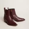 Damenstiefel Debbie aus burgunderrotem Leder Damenstiefel Debbie aus burgunderrotem Leder