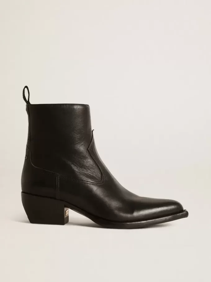 Damenstiefel Debbie aus schwarzem Leder Damenstiefel Debbie aus schwarzem Leder