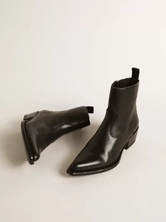Damenstiefel Debbie aus schwarzem Leder Damenstiefel Debbie aus schwarzem Leder