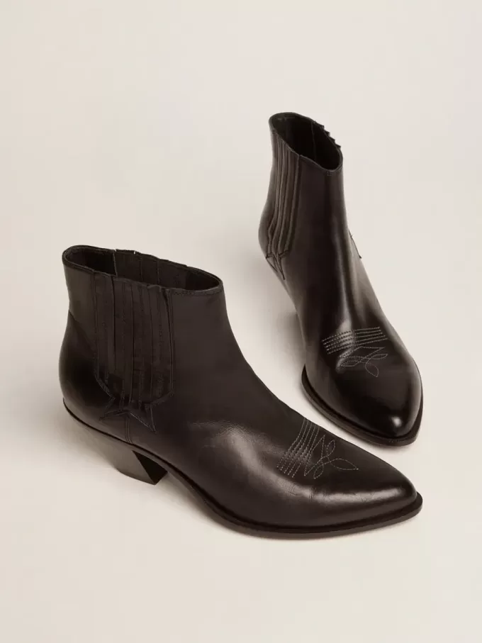 Damenstiefel Sunset aus schwarzem Leder