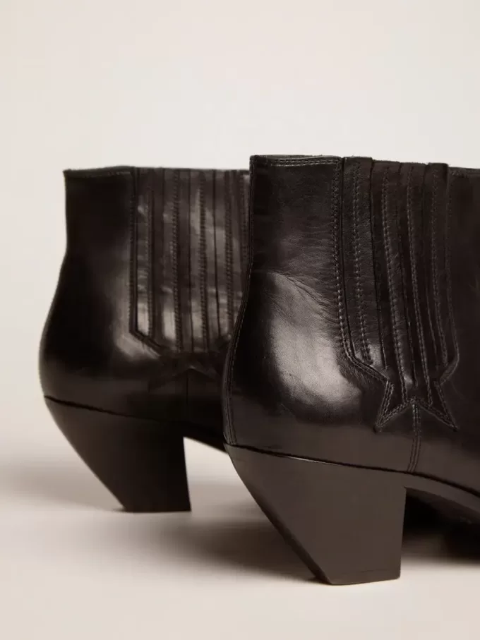 Damenstiefel Sunset aus schwarzem Leder