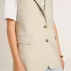 Damenweste aus Wollmischung in Khaki Damenweste aus Wollmischung in Khaki