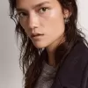 Déco-Ohrstecker für Damen in Antikgold mit Kristallen Déco-Ohrstecker für Damen in Antikgold mit Kristallen