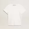 Distressed Regular-Fit-Damen-T-Shirt in Weiß Distressed Regular-Fit-Damen-T-Shirt in Weiß