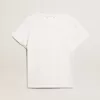 Distressed Regular-Fit-Damen-T-Shirt in Weiß Distressed Regular-Fit-Damen-T-Shirt in Weiß