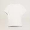 Distressed Slim-Fit-T-Shirt für Damen in Weiß