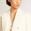 Doppelreihiger Blazer für Damen in Antikweiß