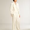 Doppelreihiger Blazer für Damen in Antikweiß