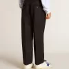 Dunkelblaue Wollhose für Jungen