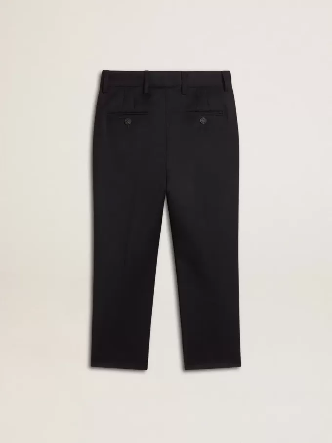 Dunkelblaue Wollhose für Jungen