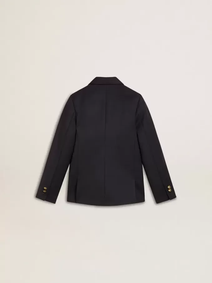 Dunkelblauer Zweireiher-Blazer für Jungen