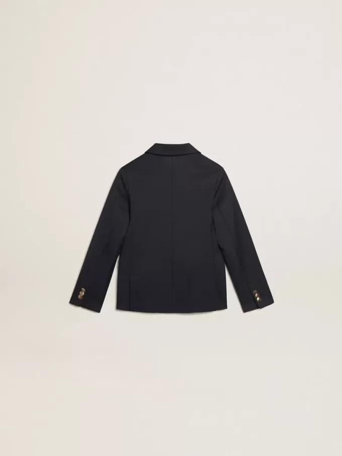 Dunkelblauer zweireihiger Knopfblazer für Jungen