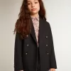 Dunkelblauer zweireihiger Knopfblazer für Jungen