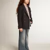 Dunkelblauer zweireihiger Knopfblazer für Jungen