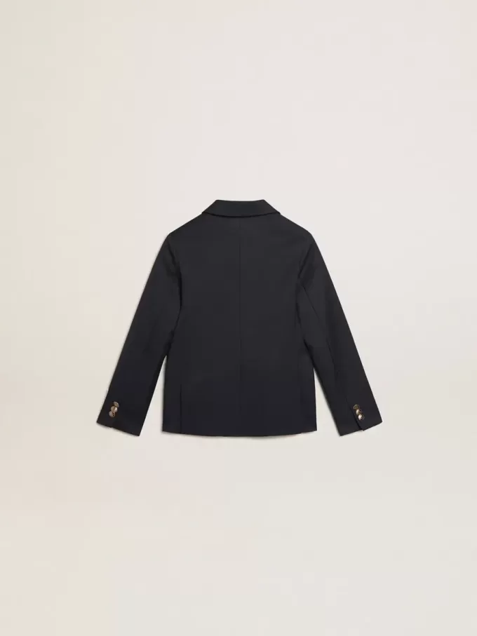 Dunkelblauer zweireihiger Knopfblazer für Jungen