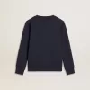 Dunkelblaues Sweatshirt für Jungen mit weißem Aufdruck Dunkelblaues Sweatshirt für Jungen mit weißem Aufdruck