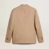 Einreihiger Blazer in Sandfarbe mit Hornknöpfen Einreihiger Blazer in Sandfarbe mit Hornknöpfen