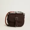 Francis Tasche für Damen, klein, aus dunkelbraunem Leder Francis Tasche für Damen, klein, aus dunkelbraunem Leder