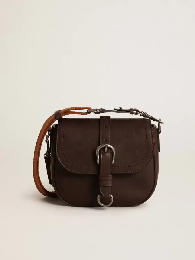 Francis Tasche für Damen, klein, aus dunkelbraunem Leder Francis Tasche für Damen, klein, aus dunkelbraunem Leder