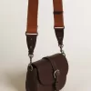 Francis Tasche für Damen, klein, aus dunkelbraunem Leder Francis Tasche für Damen, klein, aus dunkelbraunem Leder