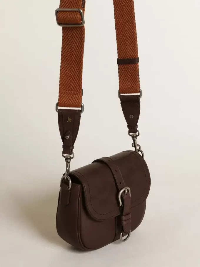 Francis Tasche für Damen, klein, aus dunkelbraunem Leder Francis Tasche für Damen, klein, aus dunkelbraunem Leder