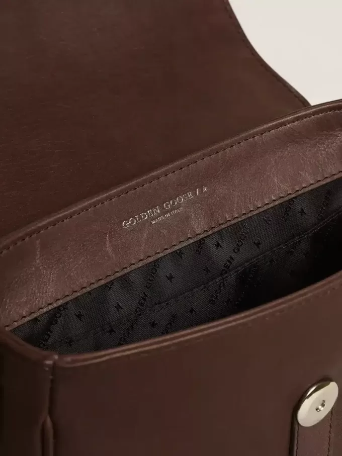 Francis Tasche für Damen, klein, aus dunkelbraunem Leder Francis Tasche für Damen, klein, aus dunkelbraunem Leder