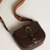 Francis Tasche für Damen, klein, aus dunkelbraunem Leder Francis Tasche für Damen, klein, aus dunkelbraunem Leder