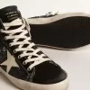 Francy Penstar LTD in Glitzer mit elfenbeinfarbenem Stern und schwarzer Fersenlasche Francy Penstar LTD in Glitzer mit elfenbeinfarbenem Stern und schwarzer Fersenlasche