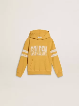 Gelbes Sweatshirt für Kinder mit Vintage-Print