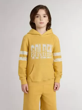 Gelbes Sweatshirt für Kinder mit Vintage-Print