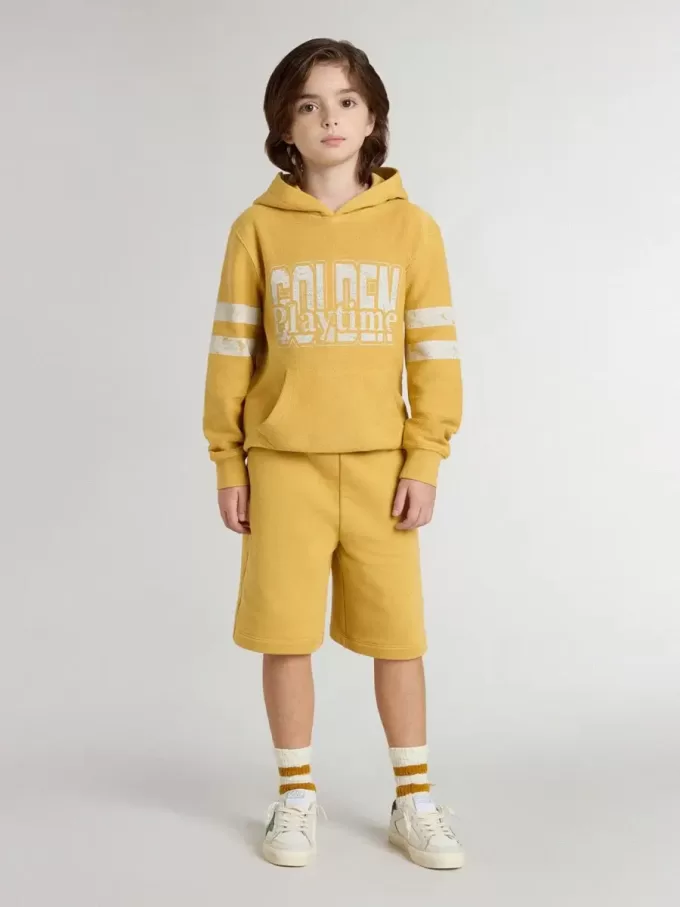 Gelbes Sweatshirt für Kinder mit Vintage-Print Gelbes Sweatshirt für Kinder mit Vintage-Print
