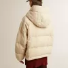 Gepolsterte Öko-Daunenjacke mit Reißverschluss und Kapuze Gepolsterte Öko-Daunenjacke mit Reißverschluss und Kapuze