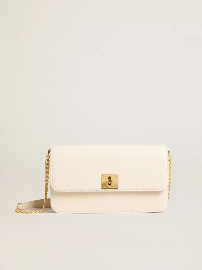 Gioia Tasche aus butterfarbenem Leder mit Golddetails