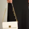 Gioia Tasche aus butterfarbenem Leder mit Golddetails