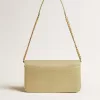 Gioia Tasche aus mineralgrauem Schafsleder mit goldenen Details