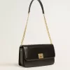 Gioia Tasche aus schwarzem Leder mit Golddetails Gioia Tasche aus schwarzem Leder mit Golddetails