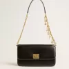 Gioia Tasche aus schwarzem Leder mit Golddetails Gioia Tasche aus schwarzem Leder mit Golddetails