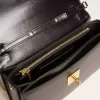Gioia Tasche aus schwarzem Leder mit Golddetails Gioia Tasche aus schwarzem Leder mit Golddetails