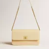Gioia Tasche aus vanillefarbenem Schafsleder mit goldenen Details Gioia Tasche aus vanillefarbenem Schafsleder mit goldenen Details