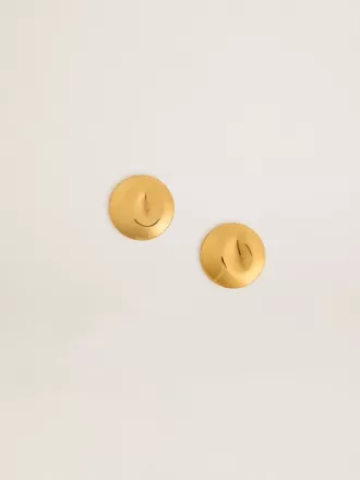 Goldfarbene kreisförmige Ohrringe