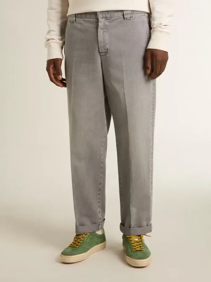 Graue Chino-Hose aus Baumwolle Graue Chino-Hose aus Baumwolle