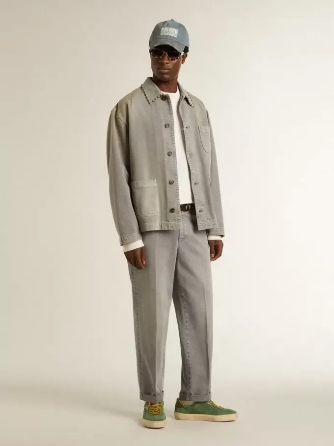 Graue Chino-Hose aus Baumwolle Graue Chino-Hose aus Baumwolle