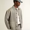 Graue Herren-Jeansjacke mit Nieten Graue Herren-Jeansjacke mit Nieten