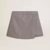 Graue Mini-Shorts für Damen aus Hahnentritt-Wolle Graue Mini-Shorts für Damen aus Hahnentritt-Wolle