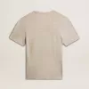 Graues Baumwoll-T-Shirt für Herren mit Vintage-Print auf der Vorderseite Graues Baumwoll-T-Shirt für Herren mit Vintage-Print auf der Vorderseite