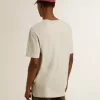 Graues Baumwoll-T-Shirt für Herren mit Vintage-Print auf der Vorderseite Graues Baumwoll-T-Shirt für Herren mit Vintage-Print auf der Vorderseite