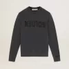 Graues Herren-Sweatshirt mit Logo und Used-Look Graues Herren-Sweatshirt mit Logo und Used-Look
