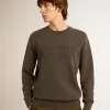 Graues Herren-Sweatshirt mit Logo und Used-Look Graues Herren-Sweatshirt mit Logo und Used-Look